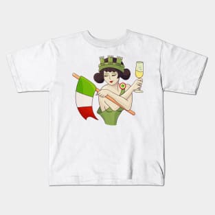 Italia Turrita as an allegory of Italy Kids T-Shirt